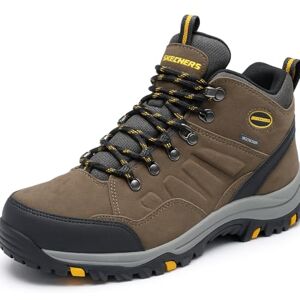 Skechers Men's Relment Pelmo High Rise Hiking Boots, Khaki Suede, 6 UK Skechers Men's Relment Pelmo High Rise Hiking Boots, Khaki Suede, 6 UK