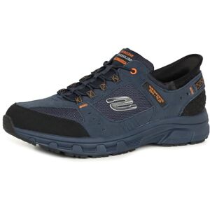 Skechers Men's Oak Canyon Consistent Winner Hiking Shoe, Navy Leather/Textile/Orange Trim, 11 UK Skechers Men's Oak Canyon Consistent Winner Hiking Shoe, Navy Leather/Textile/Orange Trim, 11 UK