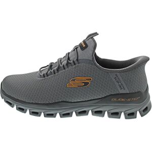 Skechers Men's Glide-Step Noxus Hands Free Slip-in Sneaker, Charcoal/Orange, 8.5 UK Wide Skechers Men's Glide-Step Noxus Hands Free Slip-in Sneaker, Charcoal/Orange, 8.5 UK Wide