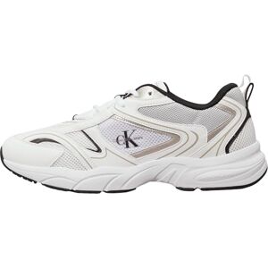 Calvin Klein Men’s Retro Tennis Mesh Sporty Runner Trainers, White (Bright White/Black), 12 Calvin Klein Men’s Retro Tennis Mesh Sporty Runner Trainers, White (Bright White/Black), 12