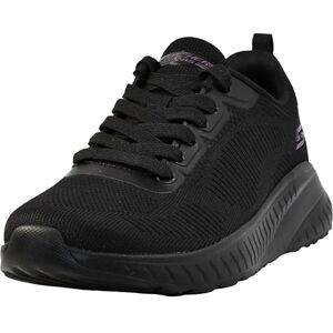 Skechers Women's BOBS Squad Chaos FACE Off Sneaker, Black Engineered Knit/Trim, 8 UK Skechers Women's BOBS Squad Chaos FACE Off Sneaker, Black Engineered Knit/Trim, 8 UK