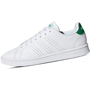 adidas Men's Advantage Sneaker, White Ftwr White Ftwr White Green Ftwr White Ftwr White Green, 5 UK adidas Men's Advantage Sneaker, White Ftwr White Ftwr White Green Ftwr White Ftwr White Green, 5 UK