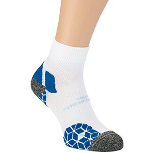 Ultrasport High Performance Running Socks - White/Blue, Size UK 12/14.5