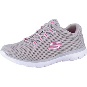 Skechers Womens Summits Artistry Chic Sneaker, Gray Mesh Hot Pink Trim, 5 UK Skechers Womens Summits Artistry Chic Sneaker, Gray Mesh Hot Pink Trim, 5 UK