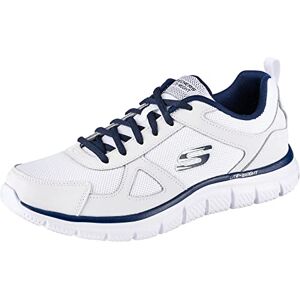 Skechers Men's Track Scloric Oxford, White Leather Mesh Pu Navy Trim, 5.5 UK Skechers Men's Track Scloric Oxford, White Leather Mesh Pu Navy Trim, 5.5 UK