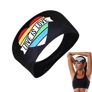 Generic Rainbow Pride Headband, Creative Moisture-Wicking Sports Headband, Athletic Headband Breathable Sweat Bands for Men Women