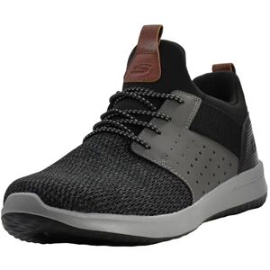 Skechers Men's Delson Camben Trainers, Black Gray Mesh W Synthetic, 7.5 UK Skechers Men's Delson Camben Trainers, Black Gray Mesh W Synthetic, 7.5 UK