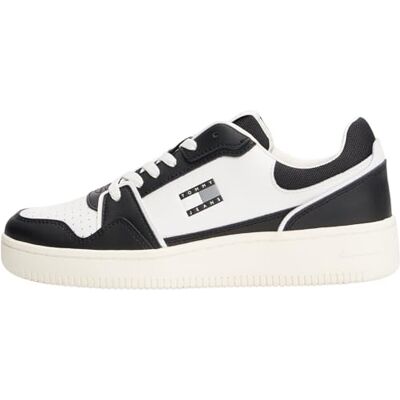 TOMMY JEANS TJM RETRO BASKET - Sneaker, Leder, Textil, Lederimitat TOMMY JEANS TJM RETRO BASKET - Sneaker, Leder, Textil, Lederimitat