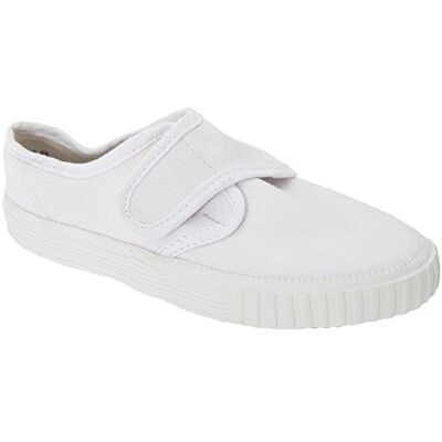 DEK Portland Strap Junior - White - Size UK2 - Plimsoll DEK Portland Strap Junior - White - Size UK2 - Plimsoll