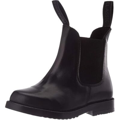 Rhinegold Childs Young Rider COMFEY CLASSIC LEATHER JODHPUR BOOTS Traditional Horse Riding Boots No Zip, Easy On/Off, Elastic Sides, Girls and Boys Equestrian Ankle Boots (Black, Size EU 34, UK 1) Rhinegold Childs Young Rider COMFEY CLASSIC LEATHER JODHPUR BOOTS Traditional Horse Riding Boots No Zip, Easy On/Off, Elastic Sides, Girls and Boys Equestrian Ankle Boots (Black, Size EU 34, UK 1)