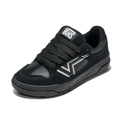 Vans Unisex Kids Upland Skate Shoe, Black Black White, 3 UK Vans Unisex Kids Upland Skate Shoe, Black Black White, 3 UK