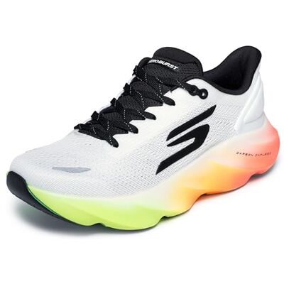 Skechers AERO Burst Running Trainers Mens Road Shoes White/Multi 9 UK Skechers AERO Burst Running Trainers Mens Road Shoes White/Multi 9 UK