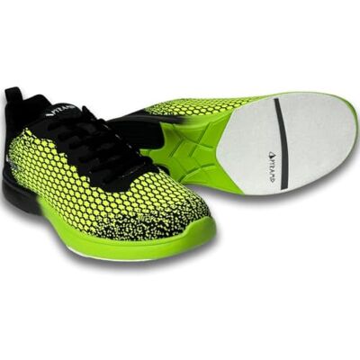 Pyramid Men's Path Lite Seamless Mesh Bowling Shoes, Black/Voltage Lime, 7 UK Pyramid Men's Path Lite Seamless Mesh Bowling Shoes, Black/Voltage Lime, 7 UK