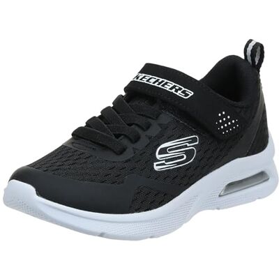 Skechers Boy's Microspec Max Torvix Sneakers, Black Textile/ Black & White Trim, 1 UK Child Skechers Boy's Microspec Max Torvix Sneakers, Black Textile/ Black & White Trim, 1 UK Child