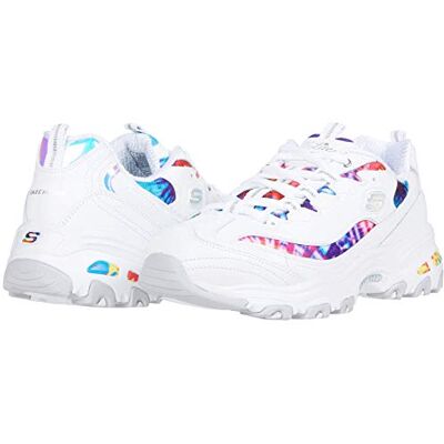 Skechers DLites Summer Fiesta Sneaker - White Multi Skechers DLites Summer Fiesta Sneaker - White Multi