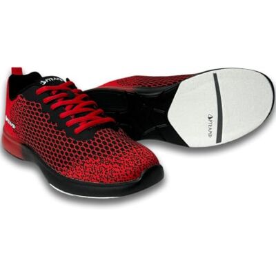 Pyramid Men's Path Lite Seamless Mesh Bowling Shoes, Red/Black, 7 UK Pyramid Men's Path Lite Seamless Mesh Bowling Shoes, Red/Black, 7 UK