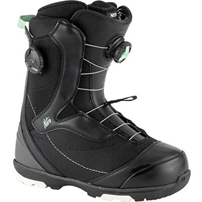 NITRO Women's CYCPRESS BOA DUAL BOOT'21 Snowboard Boat, Black-Mint, 36 2/3 NITRO Women's CYCPRESS BOA DUAL BOOT'21 Snowboard Boat, Black-Mint, 36 2/3