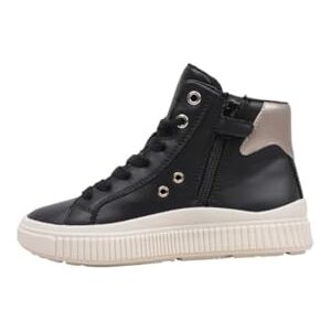 Geox J LAQUINNY Girl Sneaker, Black/Platinum, 6 UK Geox J LAQUINNY Girl Sneaker, Black/Platinum, 6 UK