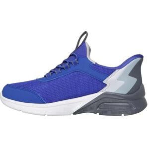 Skechers Boy's Microspec Max Brisk-Stripe Sneaker, Blue Textile/Synthetic/Gray Trim, 11.5 UK Skechers Boy's Microspec Max Brisk-Stripe Sneaker, Blue Textile/Synthetic/Gray Trim, 11.5 UK