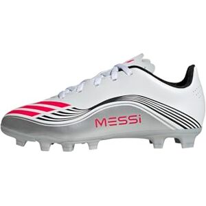 adidas F50 Messi Club Firm Multi Ground Football Boots Kids, FTWR White/Lucid red/Silver met, 3 UK Child adidas F50 Messi Club Firm Multi Ground Football Boots Kids, FTWR White/Lucid red/Silver met, 3 UK Child