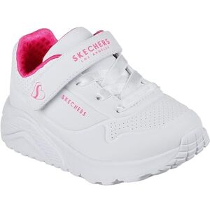 Skechers Boy's Girl's Uno Lite Sneaker, White Synthetic/H. Pink Trim, 5 UK Child Skechers Boy's Girl's Uno Lite Sneaker, White Synthetic/H. Pink Trim, 5 UK Child