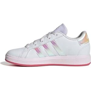 adidas Unisex Kids Grand Court Lifestyle Lace Tennis Shoes, FTWR White/Almost Pink/Pink Fusion, 1 UK adidas Unisex Kids Grand Court Lifestyle Lace Tennis Shoes, FTWR White/Almost Pink/Pink Fusion, 1 UK
