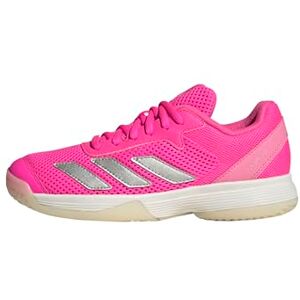 adidas Courtflash Kids Tennis Shoes, Lucid Pink/Silver Metallic/Bliss Pink, 3.5 UK Child adidas Courtflash Kids Tennis Shoes, Lucid Pink/Silver Metallic/Bliss Pink, 3.5 UK Child