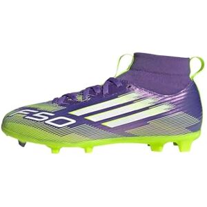 adidas F50 League Mid Firm Multi Ground Football Boots Kids, Purple Rush/Cloud White/Lucid Lemon, 11 UK Child adidas F50 League Mid Firm Multi Ground Football Boots Kids, Purple Rush/Cloud White/Lucid Lemon, 11 UK Child