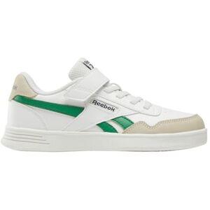 Reebok Unisex Kid's Court Advance Elastic LACE & TOP Strap Sneaker, Chalk/CLASSICBEIGE/GLENGREEN, 27.5 Reebok Unisex Kid's Court Advance Elastic LACE & TOP Strap Sneaker, Chalk/CLASSICBEIGE/GLENGREEN, 27.5