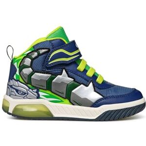 Geox J INEK BOY C Sneaker, Navy/Lime, 11 UK Child Geox J INEK BOY C Sneaker, Navy/Lime, 11 UK Child