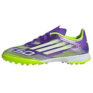 adidas F50 League Turf Football Boots Kids, Purple Rush/Cloud White/Lucid Lemon, 1 UK Child adidas F50 League Turf Football Boots Kids, Purple Rush/Cloud White/Lucid Lemon, 1 UK Child
