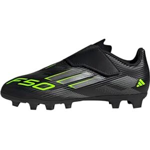adidas Unisex Kids F50 Club Hook and Loop Firm Ground/Multi Ground Football Boots Kids, core Black/Iron met./Lucid Lemon, 13 UK Child adidas Unisex Kids F50 Club Hook and Loop Firm Ground/Multi Ground Football Boots Kids, core Black/Iron met./Lucid Lemon, 13 UK Child
