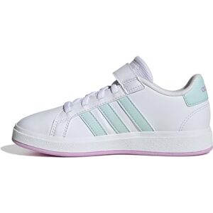 adidas Unisex Kids Grand Court 2.0 Shoes Kids Tennis Shoes, FTWR White Semi Flash Aqua Bliss Lilac, 5 UK Child adidas Unisex Kids Grand Court 2.0 Shoes Kids Tennis Shoes, FTWR White Semi Flash Aqua Bliss Lilac, 5 UK Child