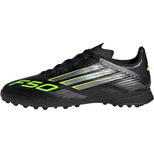 adidas F50 League Turf Football Boots Kids, Core Black/Iron Metallic/Lucid Lemon, 4 UK Child adidas F50 League Turf Football Boots Kids, Core Black/Iron Metallic/Lucid Lemon, 4 UK Child