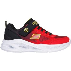 Skechers Boy's Meteor-Lights Krendox Sneaker, Red & Black Textile/Synthetic/Yellow Trim, 12 UK Skechers Boy's Meteor-Lights Krendox Sneaker, Red & Black Textile/Synthetic/Yellow Trim, 12 UK