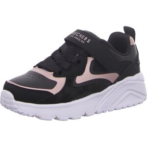 Skechers Uno Lite Metallic Burst Sneaker, Black Synthetic/Rose Gold Trim, 11 UK Child Skechers Uno Lite Metallic Burst Sneaker, Black Synthetic/Rose Gold Trim, 11 UK Child