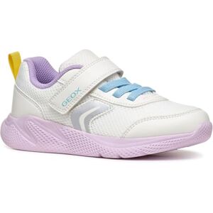 Geox J SPRINTYE Girl B Sneaker, White/Lilac, 1 UK Geox J SPRINTYE Girl B Sneaker, White/Lilac, 1 UK