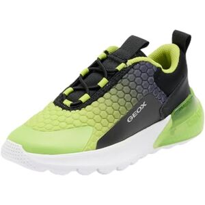 Geox Boys J Activart Illuminus Sneaker, Black Lime, 10 UK Child Geox Boys J Activart Illuminus Sneaker, Black Lime, 10 UK Child