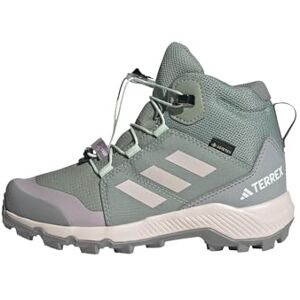 adidas Terrex Mid Gore-TEX Hiking Shoes Kids, Silver Green/Putty Mauve/preloved fig, 12 UK Child adidas Terrex Mid Gore-TEX Hiking Shoes Kids, Silver Green/Putty Mauve/preloved fig, 12 UK Child