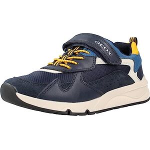 Geox J Rooner Boy A Sneaker, Navy Yellow, 7 UK Child Geox J Rooner Boy A Sneaker, Navy Yellow, 7 UK Child