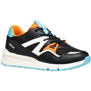 Geox J ROONER BOY Sneaker, Black/Orange, 11 UK Child Geox J ROONER BOY Sneaker, Black/Orange, 11 UK Child