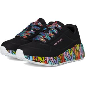 Skechers Girls Uno Lite Subtle Love Sneaker, Black, 2.5 UK Child Skechers Girls Uno Lite Subtle Love Sneaker, Black, 2.5 UK Child