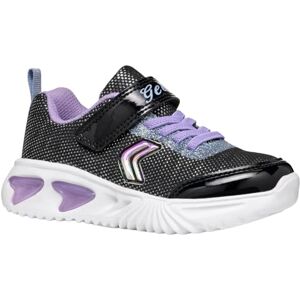 Geox J Assister Girl A Sneaker, Black/Lilac, 10 UK Child Geox J Assister Girl A Sneaker, Black/Lilac, 10 UK Child