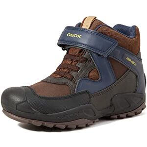 Geox Boy's J New Savage B a Shoes, Brown Navy, 3 UK Geox Boy's J New Savage B a Shoes, Brown Navy, 3 UK