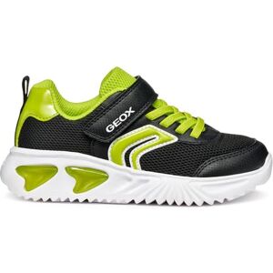 Geox J Assister BOY Sneaker, Black/Lime, 13 UK Geox J Assister BOY Sneaker, Black/Lime, 13 UK