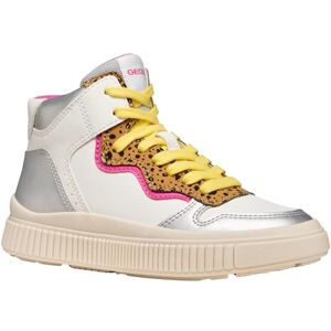 Geox Junior J Laquinny Girl Sneakers, White/Fuchsia, 33 EU Geox Junior J Laquinny Girl Sneakers, White/Fuchsia, 33 EU