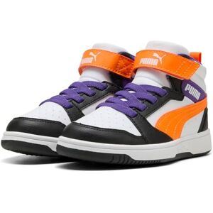 Puma Rebound V6 MID AC+ PS Sneaker, White-Orange GLO Black, 11.5 UK Child Puma Rebound V6 MID AC+ PS Sneaker, White-Orange GLO Black, 11.5 UK Child