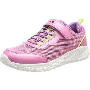Geox Girls J Sprintye D Sneakers, Fuchsia Lime, 4 UK Geox Girls J Sprintye D Sneakers, Fuchsia Lime, 4 UK