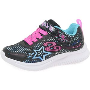 Skechers Girls Jumpsters Wishful Star Sneaker, Black Pink, 2 UK Skechers Girls Jumpsters Wishful Star Sneaker, Black Pink, 2 UK