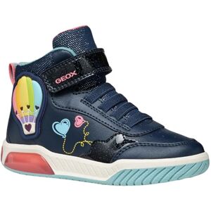 Geox J INEK Girl Sneaker, Navy/WATERSEA, 7.5 UK Child Geox J INEK Girl Sneaker, Navy/WATERSEA, 7.5 UK Child